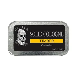 Skullys Beard Oil - Solid Cologne Balm, Warm Amber (Timber Warm Amber Fragrance) (0.5 oz) Concentrated Mens Cologne, Mens Cologne…