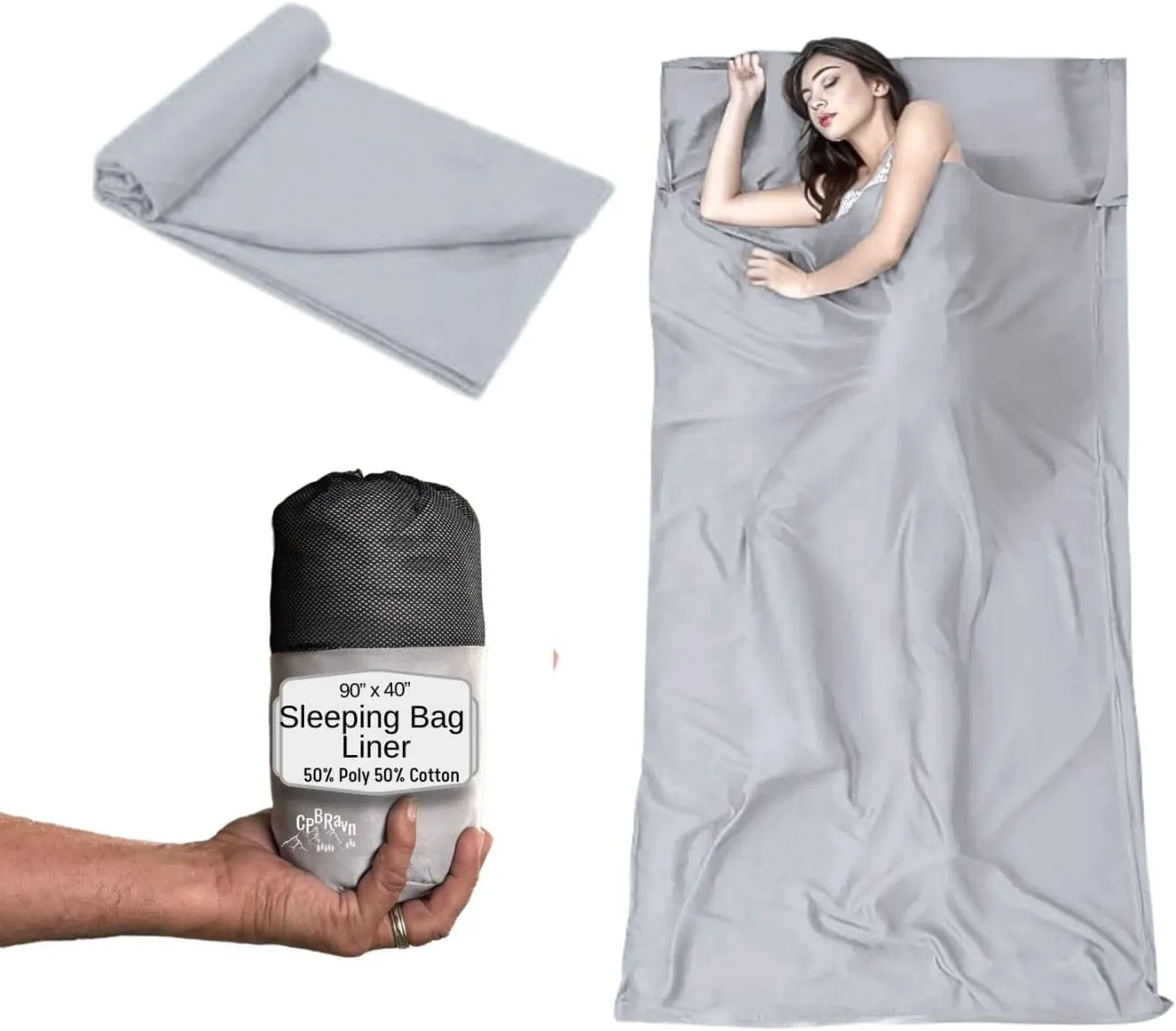Sleeping Bag Liner-XL Sleep Sack for Adults - Summer Sleeping Bags- Cotton Lightweight Self Tan Sleep Sack - Washable Travel Bed Sheets for Camping & Travel