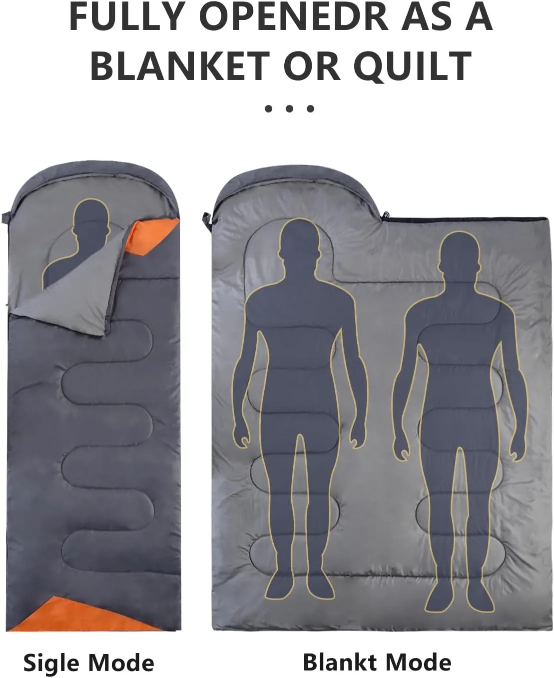 Sleeping Bags for Adults Backpacking Lightweight Waterproof- Cold Weather Sleeping Bag for Girls Boys Mens for Warm Camping Hiking Outdoor Travel Hunting with Compression Bags