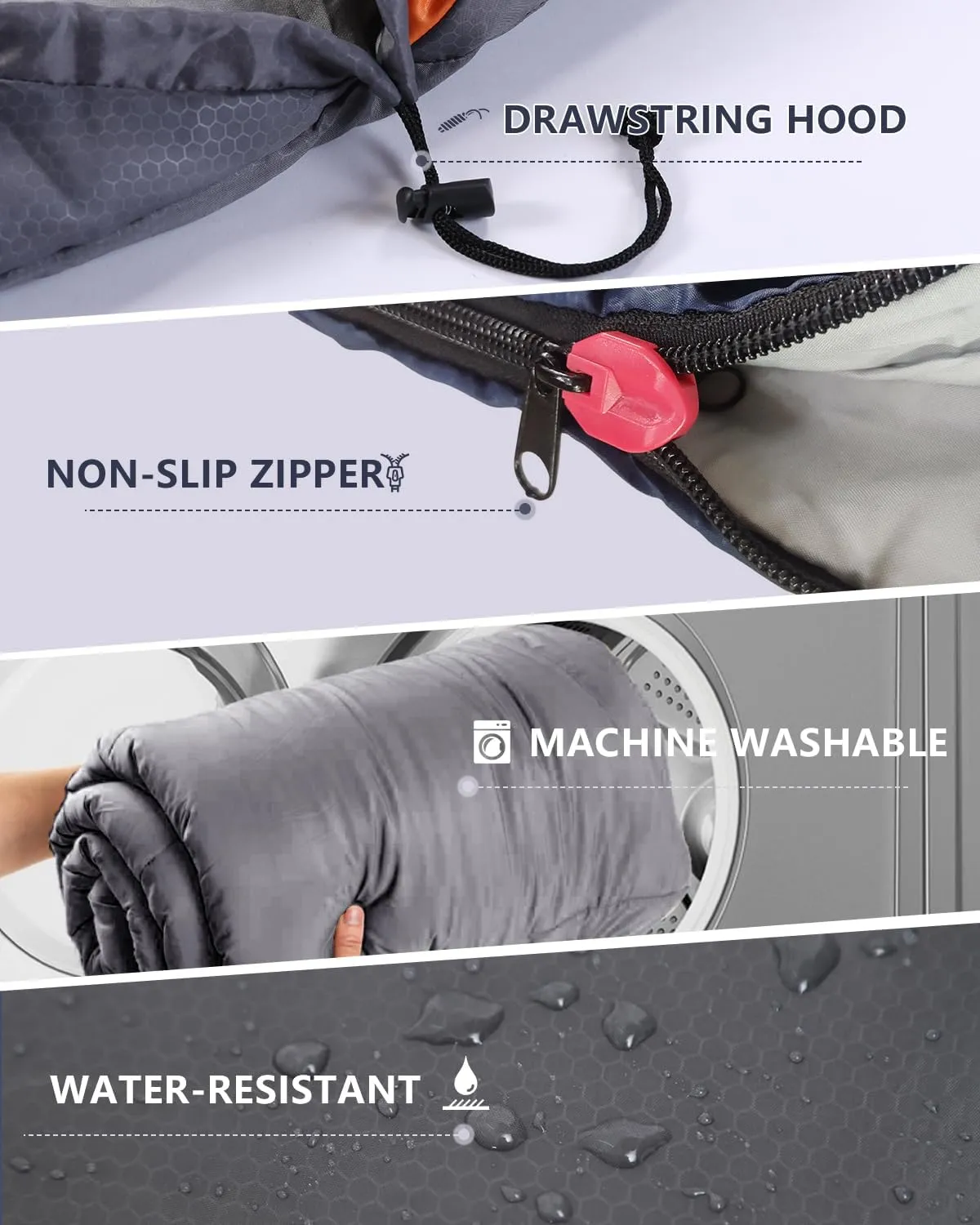 Sleeping Bags for Adults Backpacking Lightweight Waterproof- Cold Weather Sleeping Bag for Girls Boys Mens for Warm Camping Hiking Outdoor Travel Hunting with Compression Bags