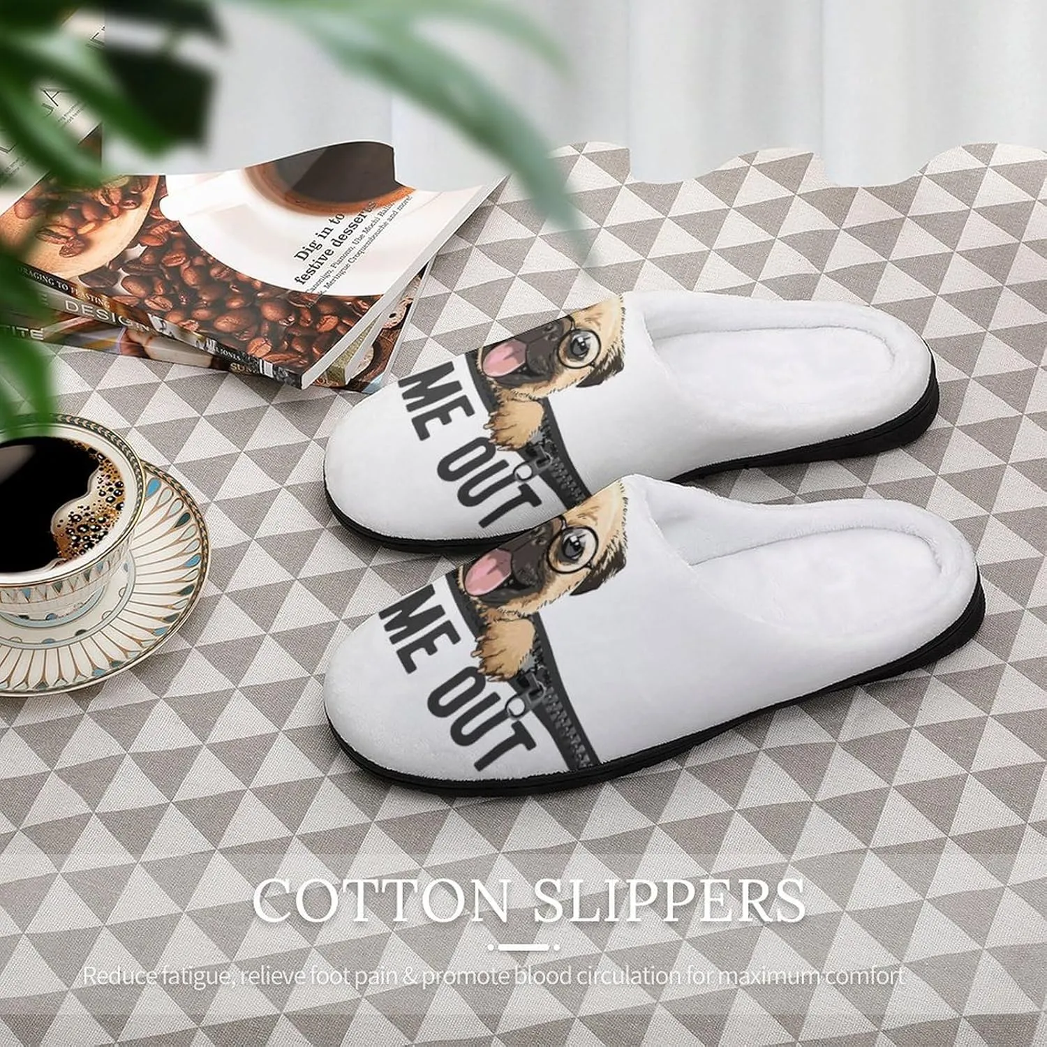 Slippers Non-Slip Indoor House Slippers Home Shoes For Bedroom Hotel Travel Spa
