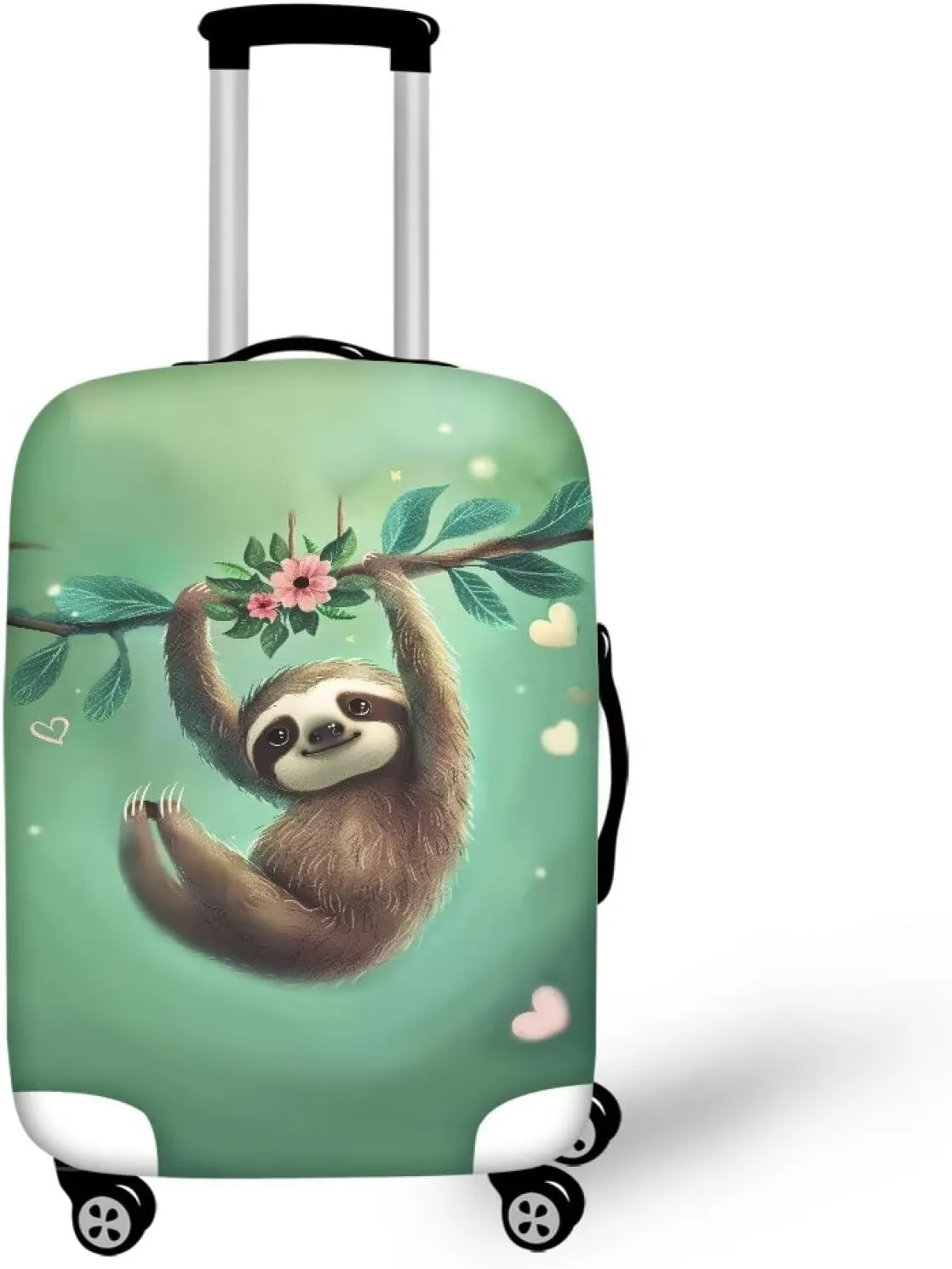 Sloth On A Branch02 Suitcase Cover Protectors 18/24/28/32 Inch Luggage Cover for Wheeled Suitcase Travel Elastic Suitcase Protector Custom Suitcase Cover Duffle Bag Covers Protector-L