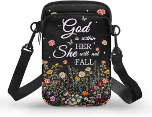 Small Crossbody Bags for Women, Rustic Floral Fruits Print Mini Cell Phone Purses with Crossbody Strap Shoulder Bag