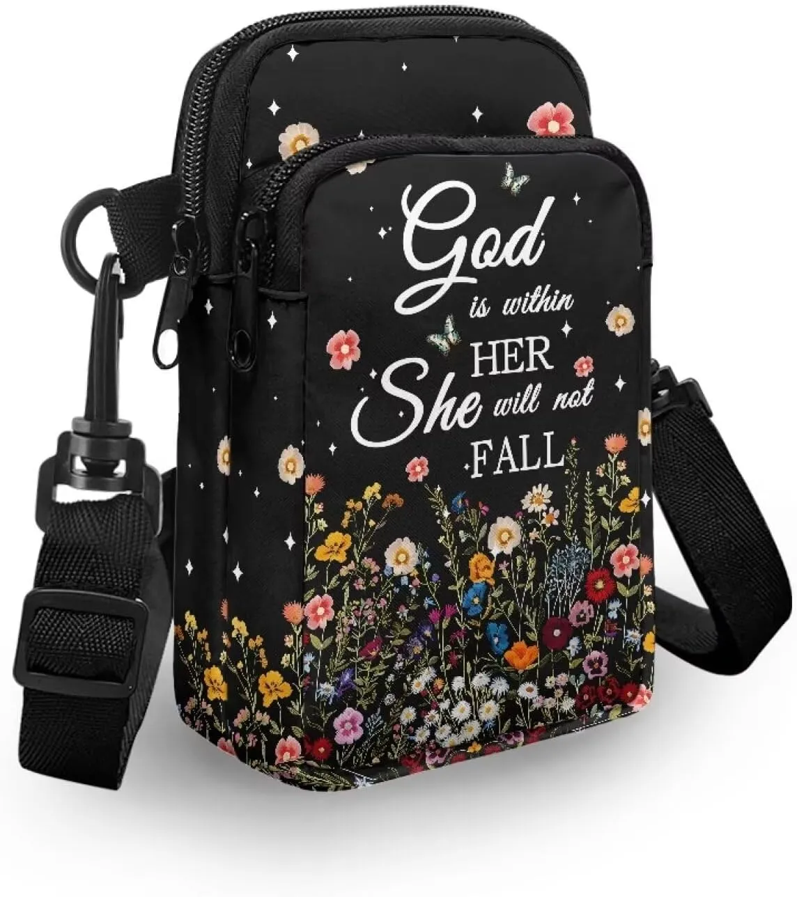 Small Crossbody Bags for Women, Rustic Floral Fruits Print Mini Cell Phone Purses with Crossbody Strap Shoulder Bag