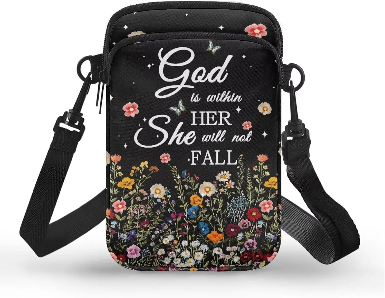 Small Crossbody Bags for Women, Rustic Floral Fruits Print Mini Cell Phone Purses with Crossbody Strap Shoulder Bag