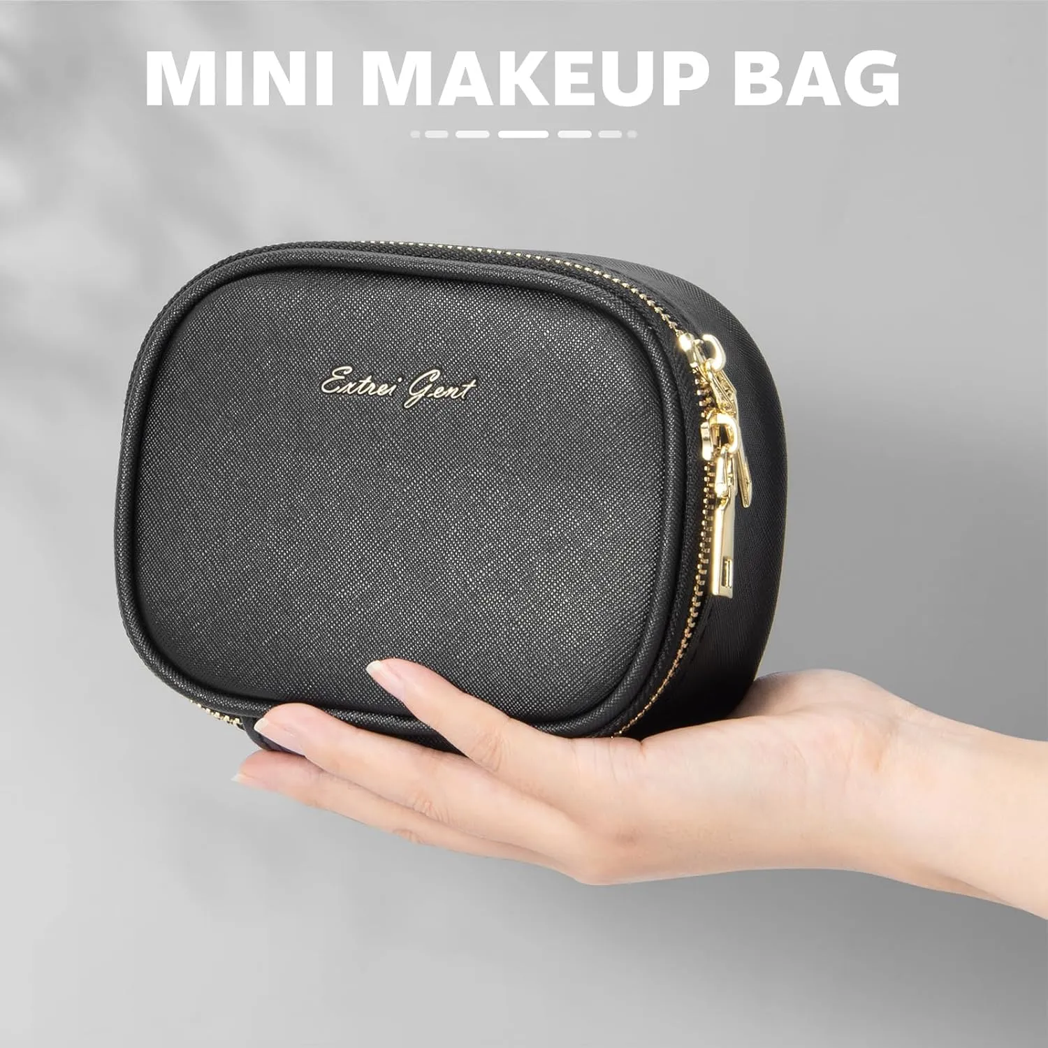 Small Makeup Bag Travel Train Case with Mirror and Light Mini Travel Makeup Train Case Cosmetic Organizer 3 Adjustable Brightness Toiletry Bag Portable Artist Storage