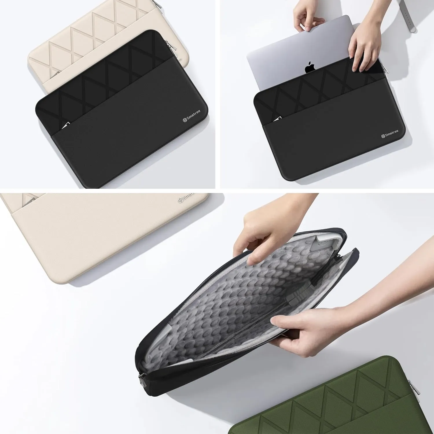 Smatree 13 inch Laptop Sleeve for iPad Pro M4 2024 A2926 A3007 A2925, iPad air M2 2024 A2899/A2900/A2898, 12.9 inch iPad Pro M2/M1 2022/2021/2020/2018 A2764/A2461/A2069, Laptop Case with Pocket (EA31)