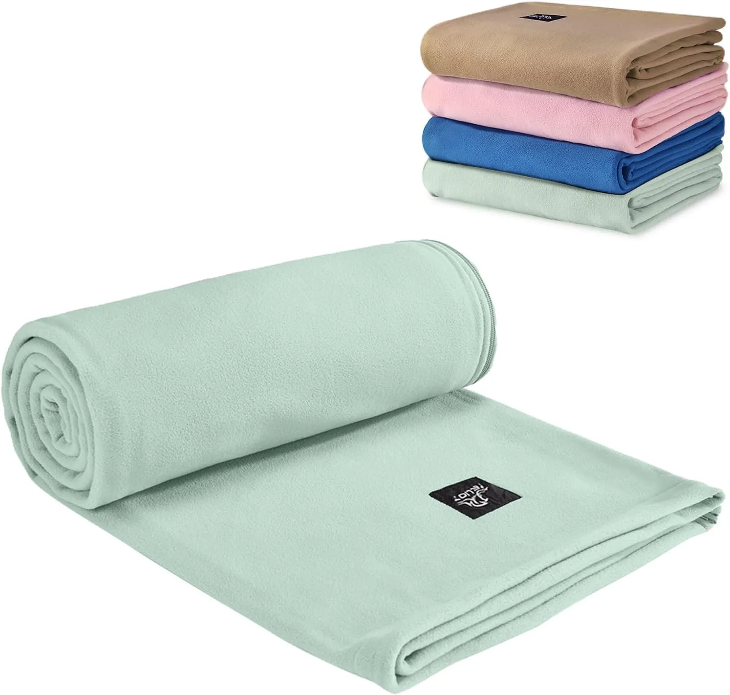 Soft Camping Blanket Cozy Sleeping Bag Warm Ultralight Camping Quilt Washable Portable Compact Blanket Indoor & Outdoor Blanket for Hiking Concerts Beach Trips,73"x29" Mint Green