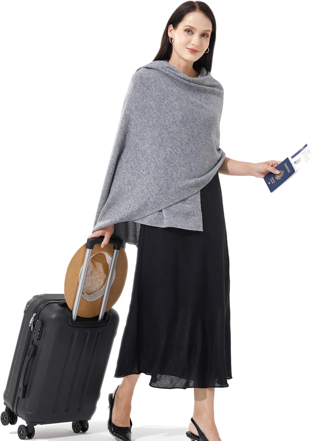 Soft Cashmere Blend Wrap Chic Scarf Stole for Women Wayfarer Travel Extra Large 87"x28"