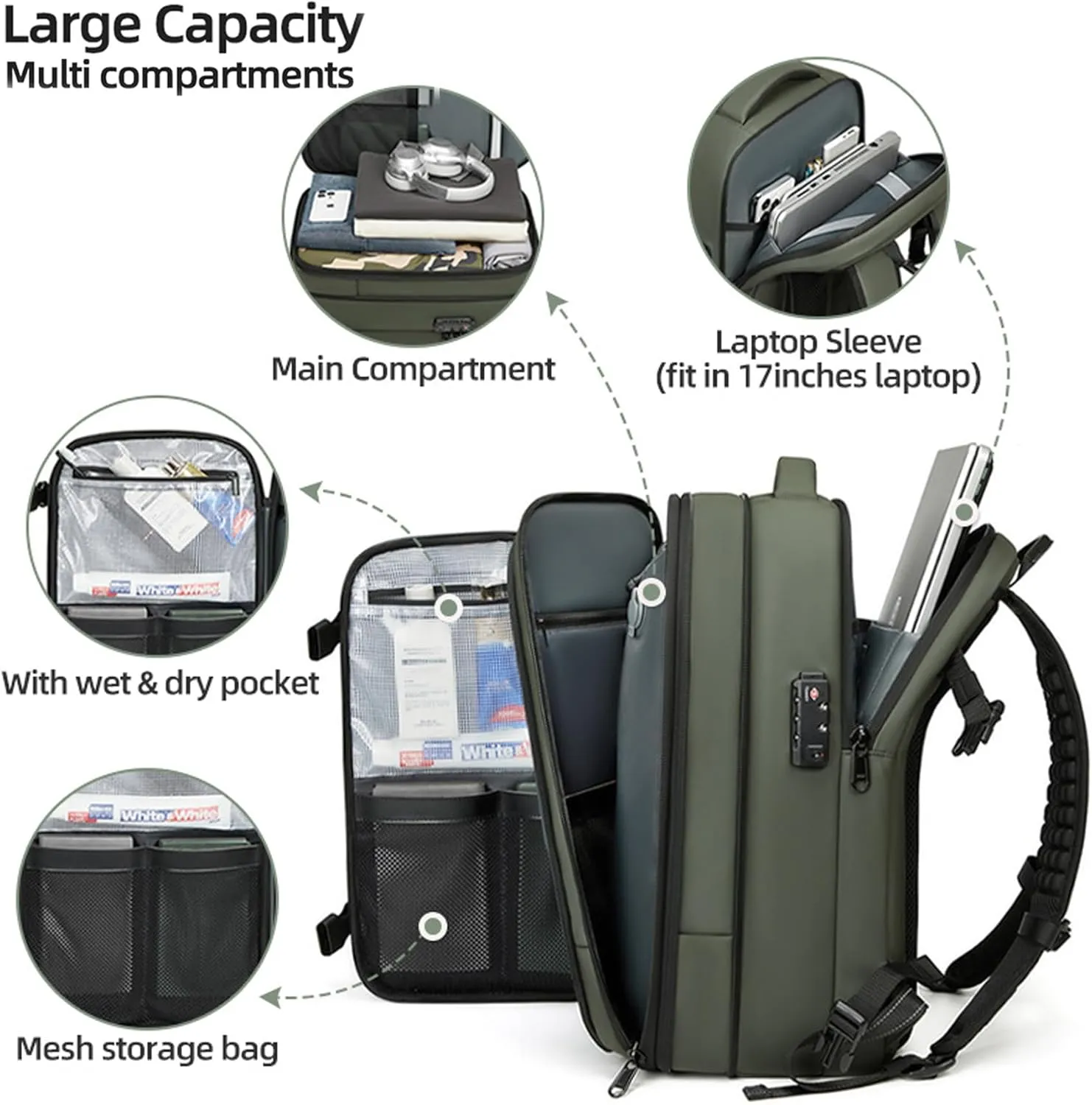 Spacevac Pro Backpack, Ezyvac Vacuum Backpack, 60l Expandable Vacpack Travel Commercial With Pump (2.0-Dark Grey, with Air Pump)