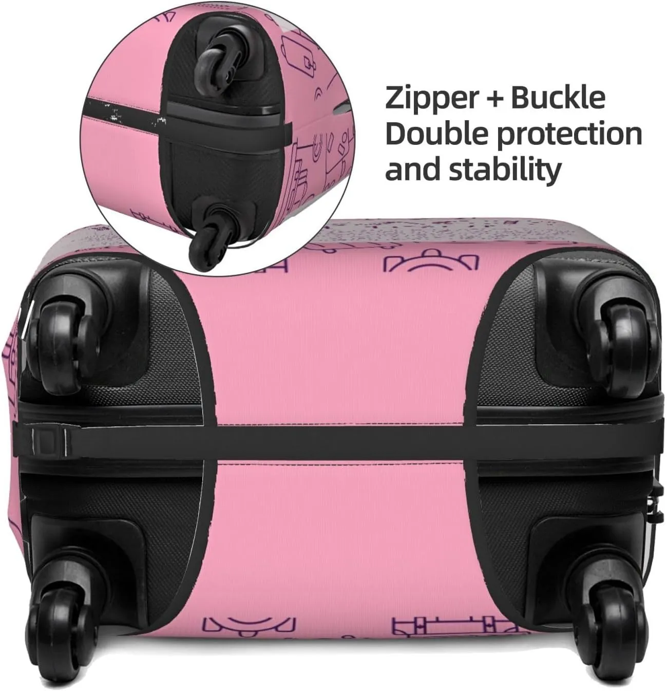 Spandex Travel Luggage Cover Suitcase Protector Bag,Luggage Different Types Dust-Proof Fits 18-32 Inch Luggage, Baggage Covers For Kid And Adult,X-Large
