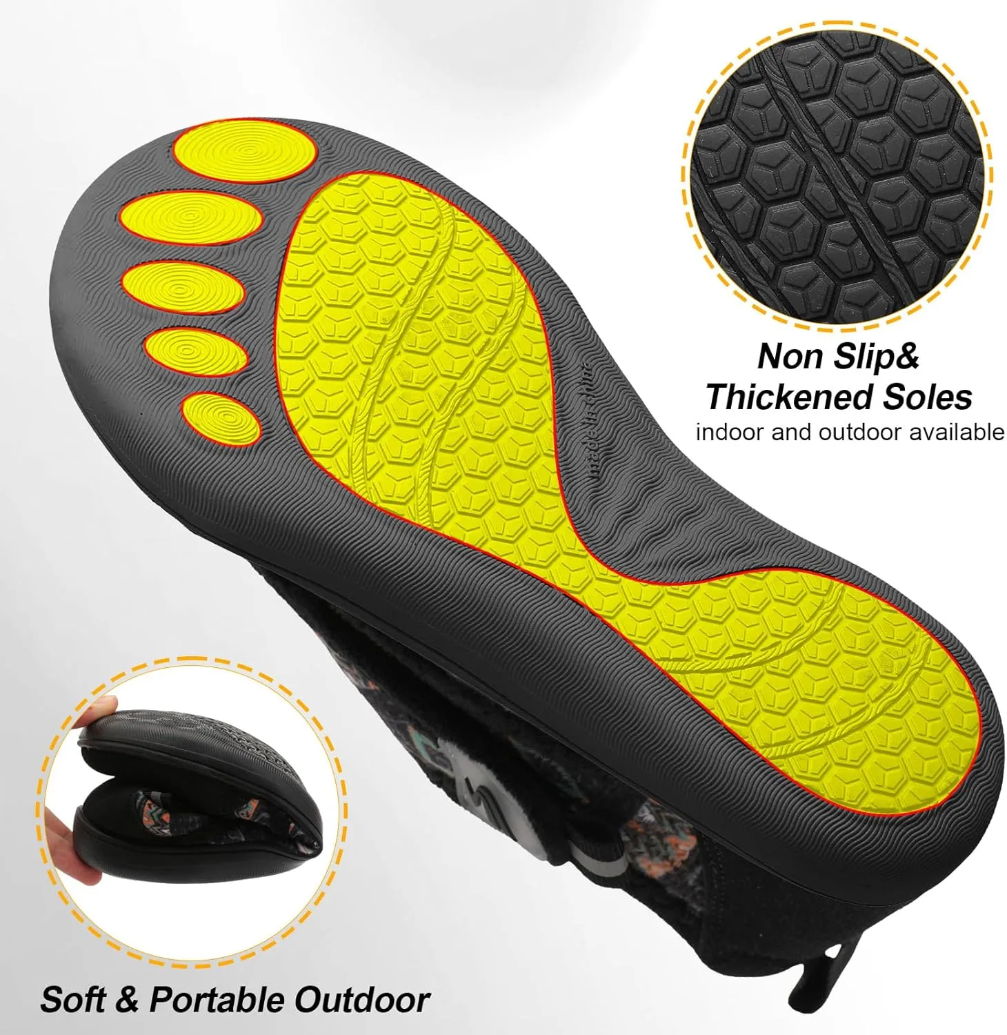 Spesoul Womens Slippers Adjustable Wide Diabetic Shoes Swollen Edema House Slipper Indoor Outdoor Slippers Barefoot House Shoes Cozy Walking Shoe for Bedroom Office Travel