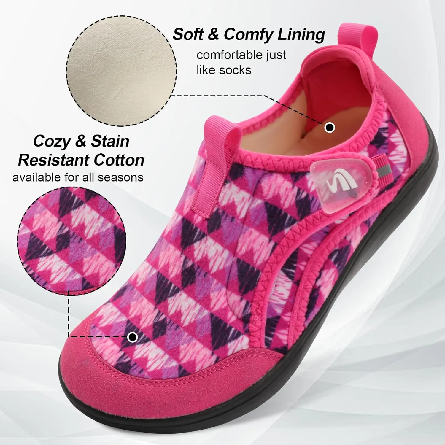 Spesoul Womens Slippers Adjustable Wide Diabetic Shoes Swollen Edema House Slipper Indoor Outdoor Slippers Barefoot House Shoes Cozy Walking Shoe for Bedroom Office Travel