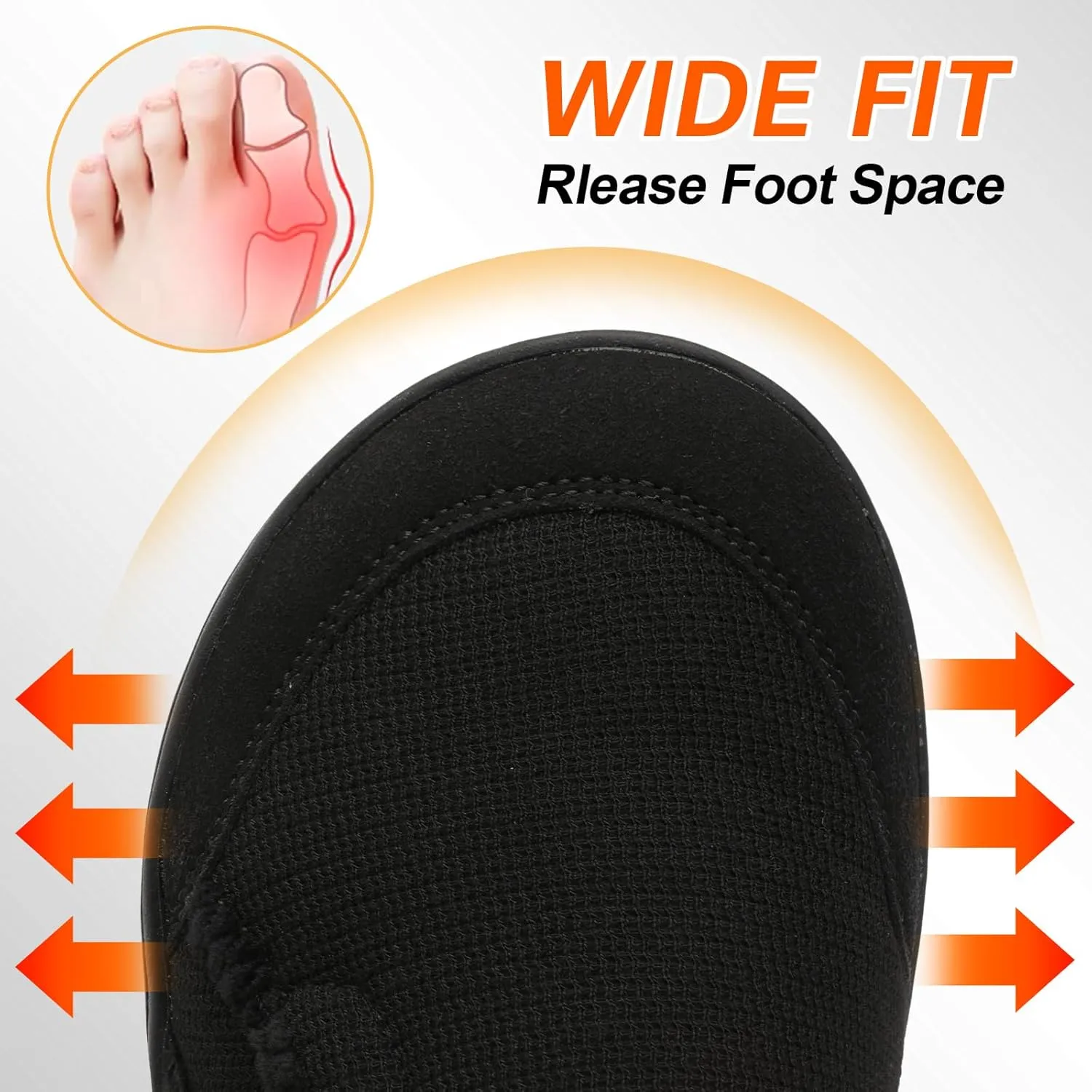 Spesoul Womens Slippers Adjustable Wide Diabetic Shoes Swollen Edema House Slipper Indoor Outdoor Slippers Barefoot House Shoes Cozy Walking Shoe for Bedroom Office Travel