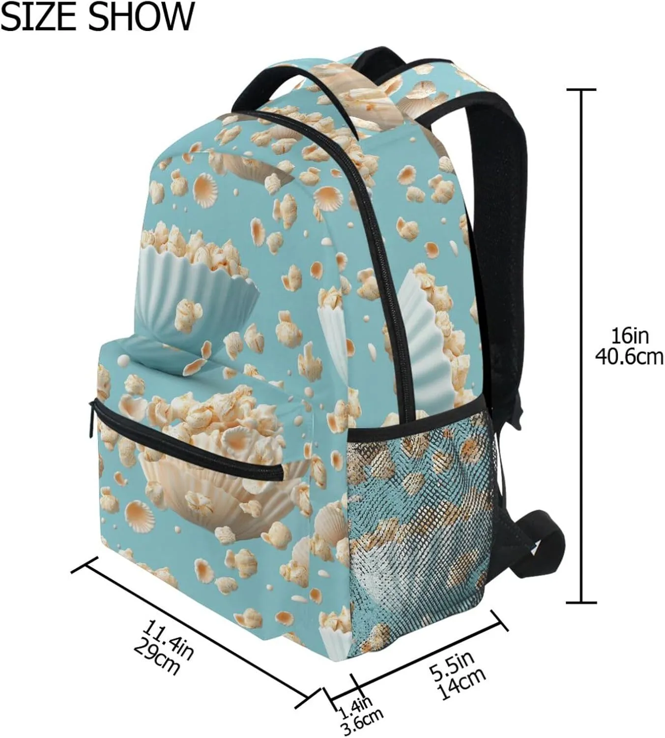 Sport Backpack for Men Women Waterproof Backpack With Water Bottle Pocket with Chest Strap for College Work Instant Oatmeal Italian Style