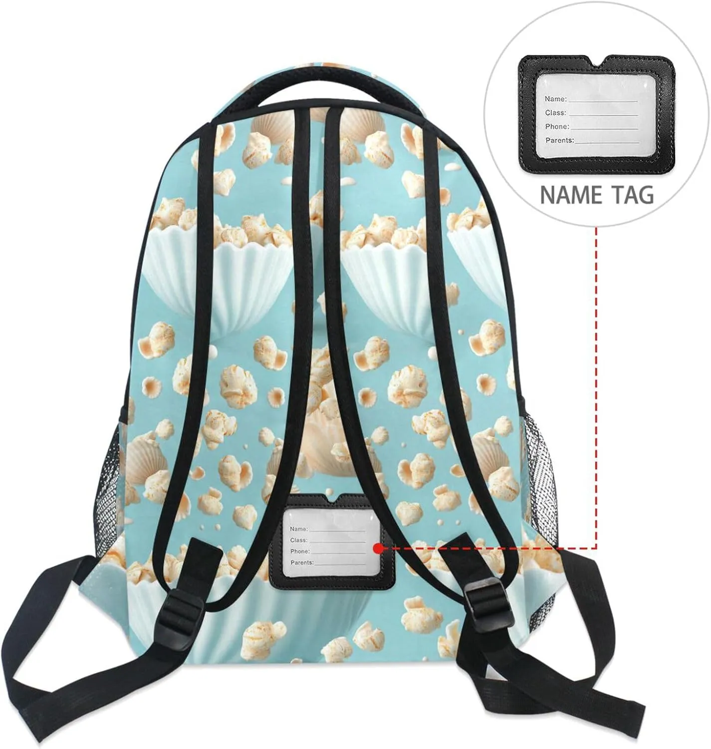 Sport Backpack for Men Women Waterproof Backpack With Water Bottle Pocket with Chest Strap for College Work Instant Oatmeal Italian Style
