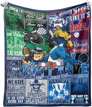 Sports and Outdoors Team Gifts for Men Women, Four Sports Blanket for Player, Football Baseball Hockey Basketball Throw for Teen Boys Girls 60"x50"