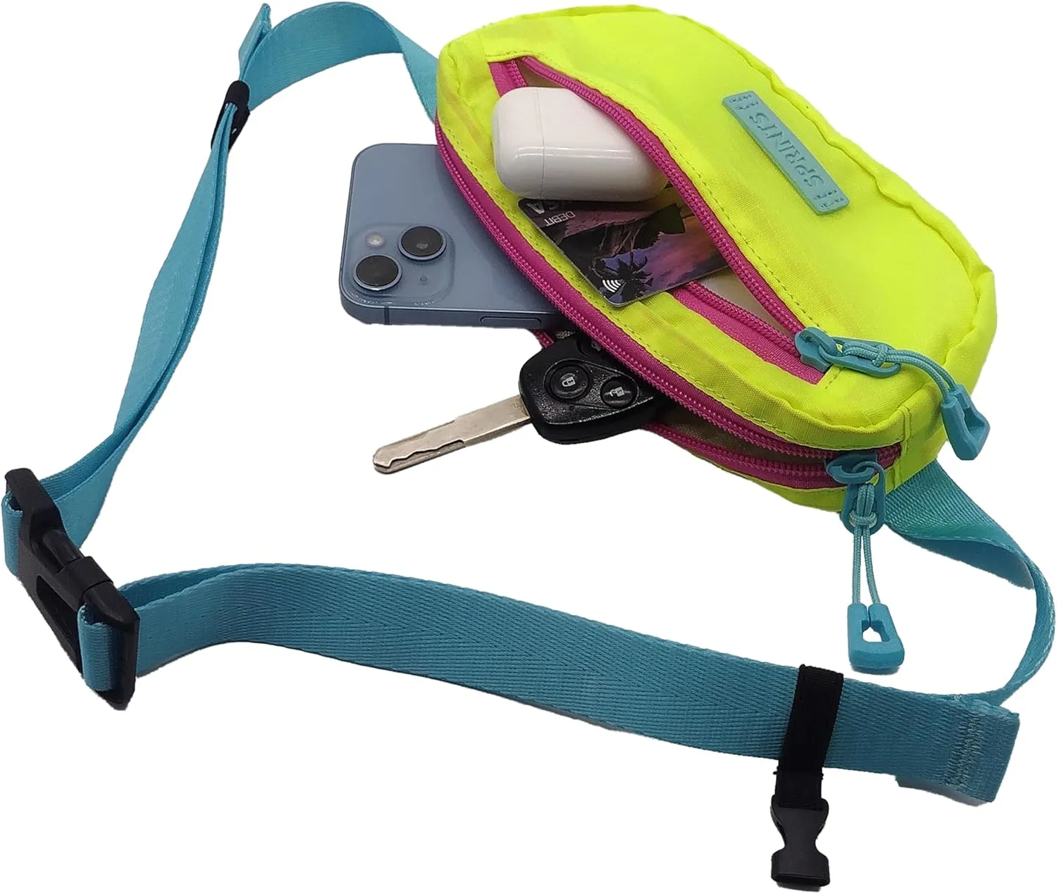 Sprints Small Cross Body Sling It Bag (Alien Acid Glow)