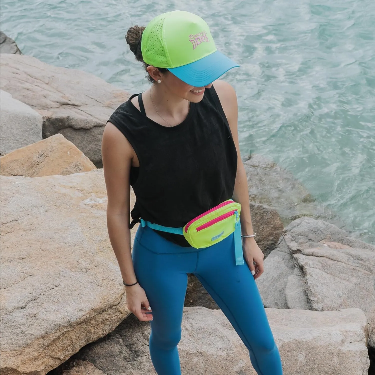 Sprints Small Cross Body Sling It Bag (Alien Acid Glow)