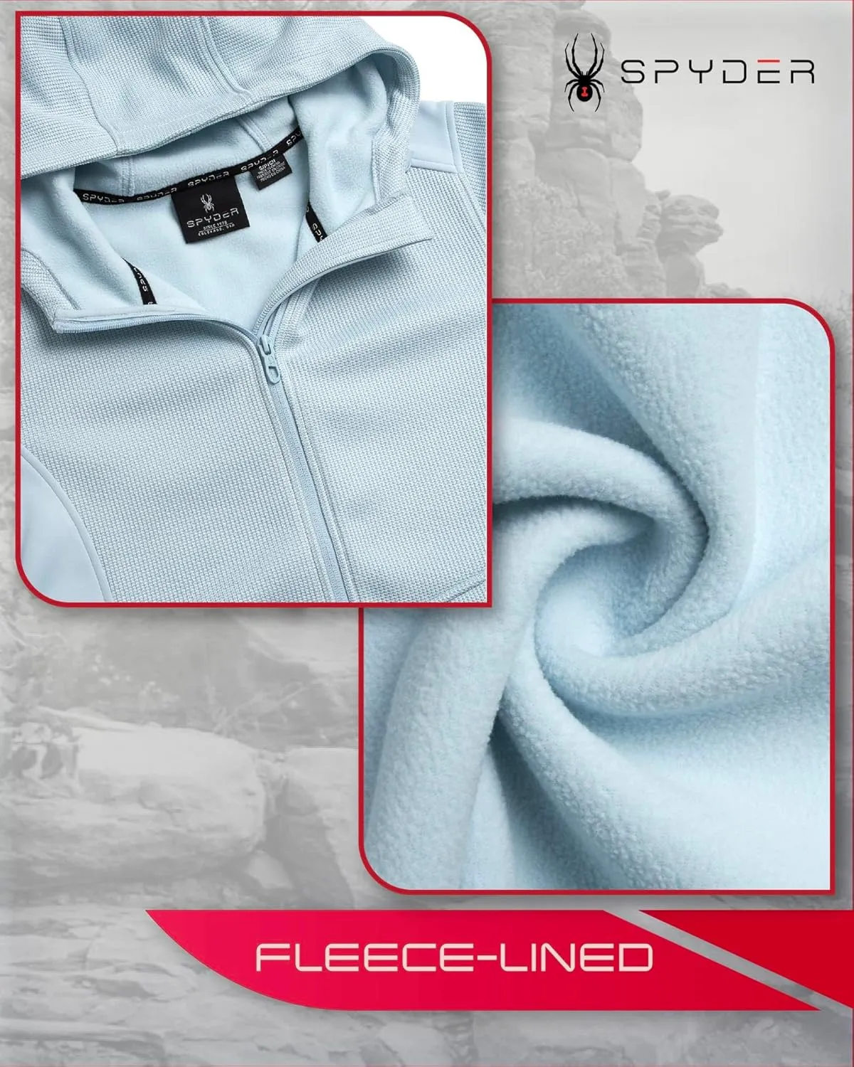 Spyder Women's Fleece Jacket - Lightweight Polar Fleece Lined, Wind-Resistant Hooded Zip Up Active Sweater Jacket (S-XL)