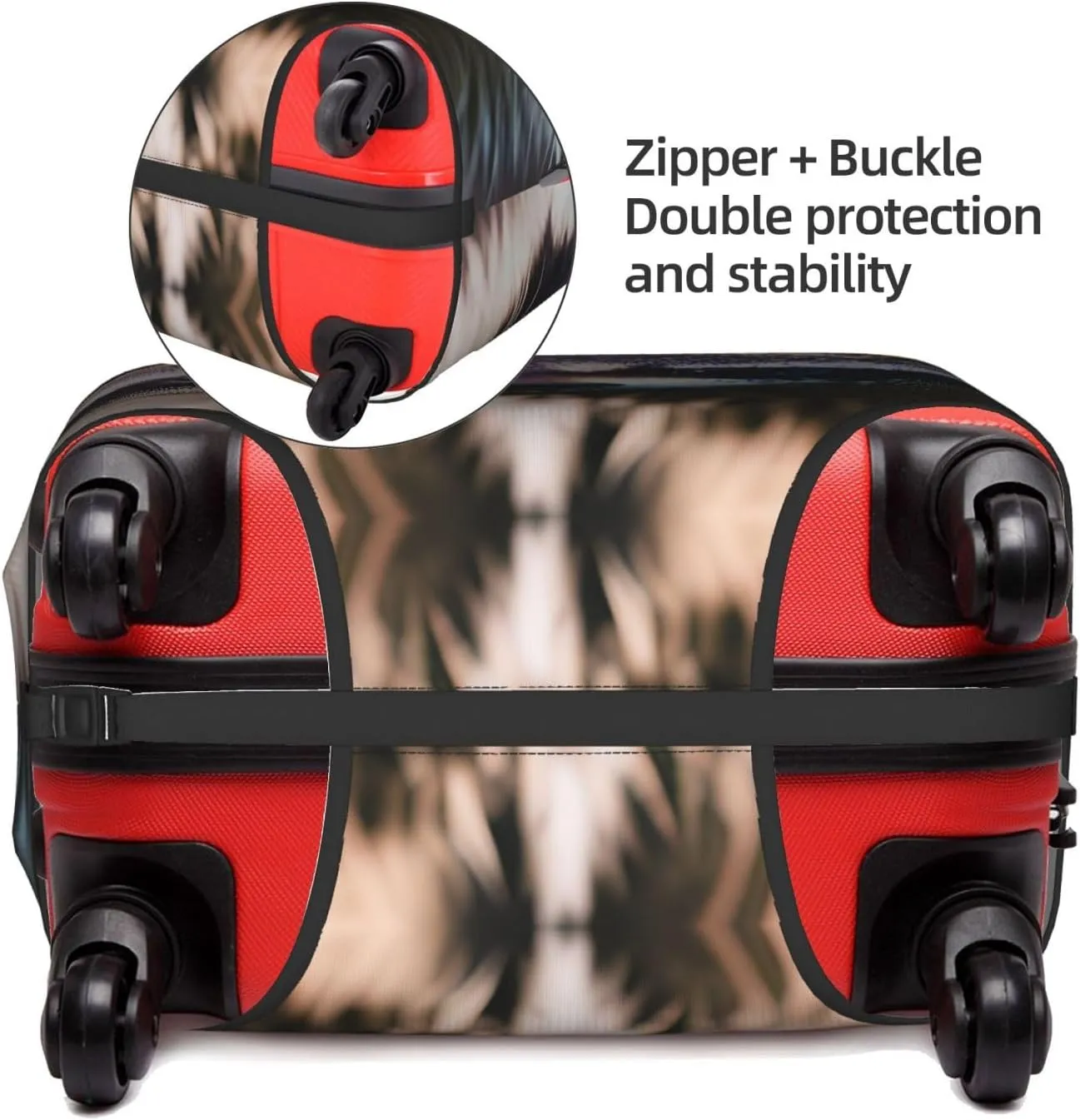 SSIMOO Little Raccoon Face 1 Stylish Luggage Cover,Experience Of Style And Functionality,Perfect Travel Companion