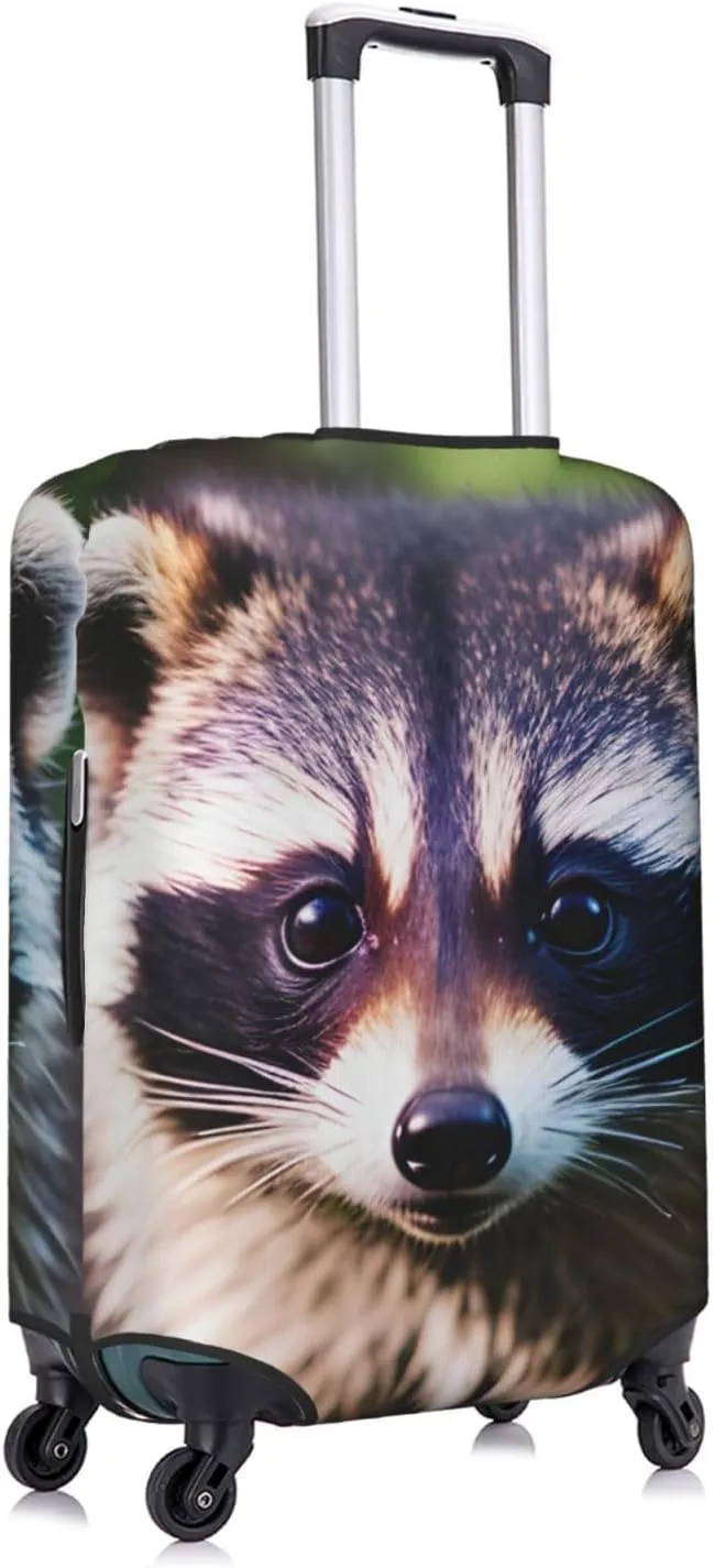 SSIMOO Little Raccoon Face 1 Stylish Luggage Cover,Experience Of Style And Functionality,Perfect Travel Companion