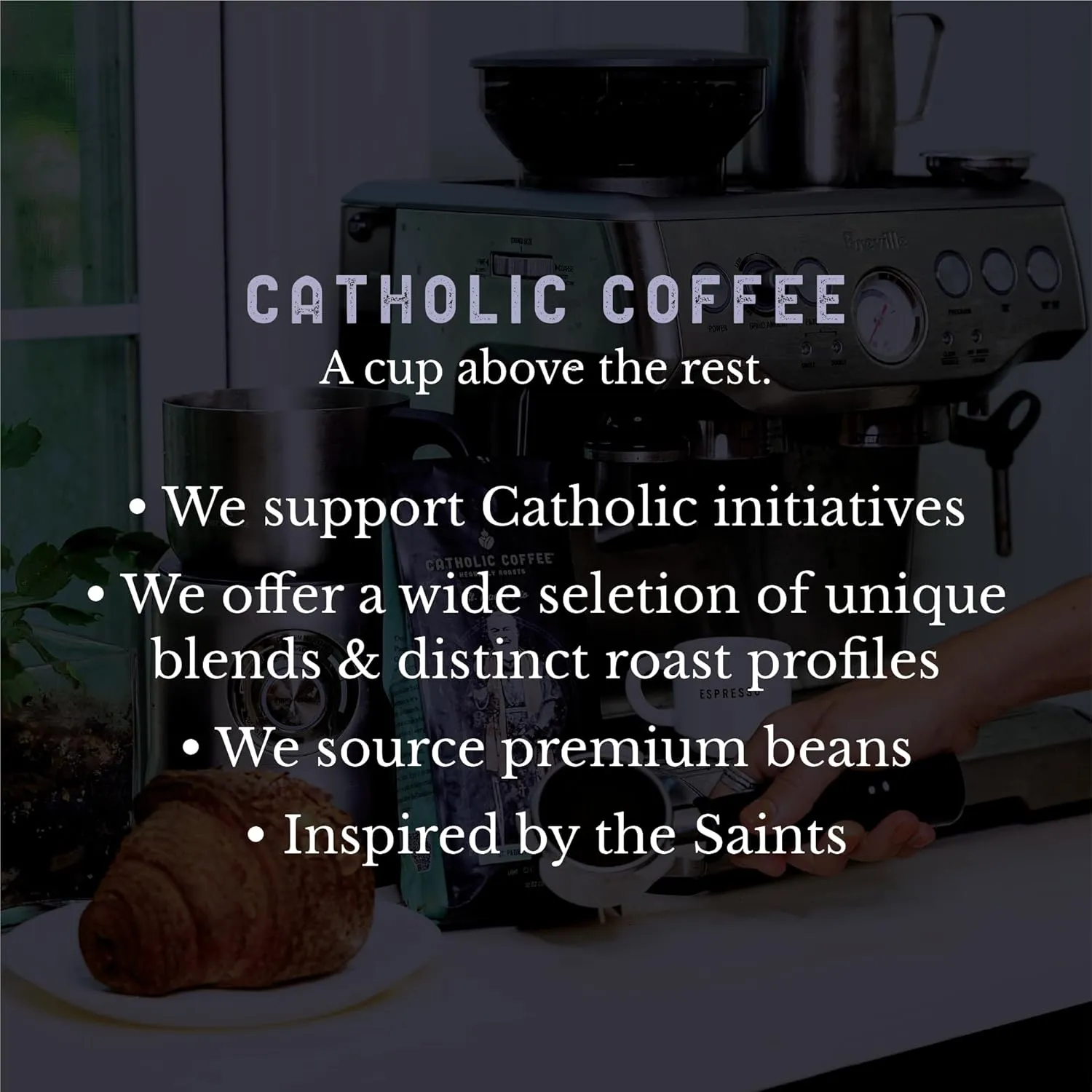 St. Nicholas Christmas Blend (Ground) 12 oz - Small-Batch Craft Coffee, Gift for Catholic Faithful & Coffee Lovers