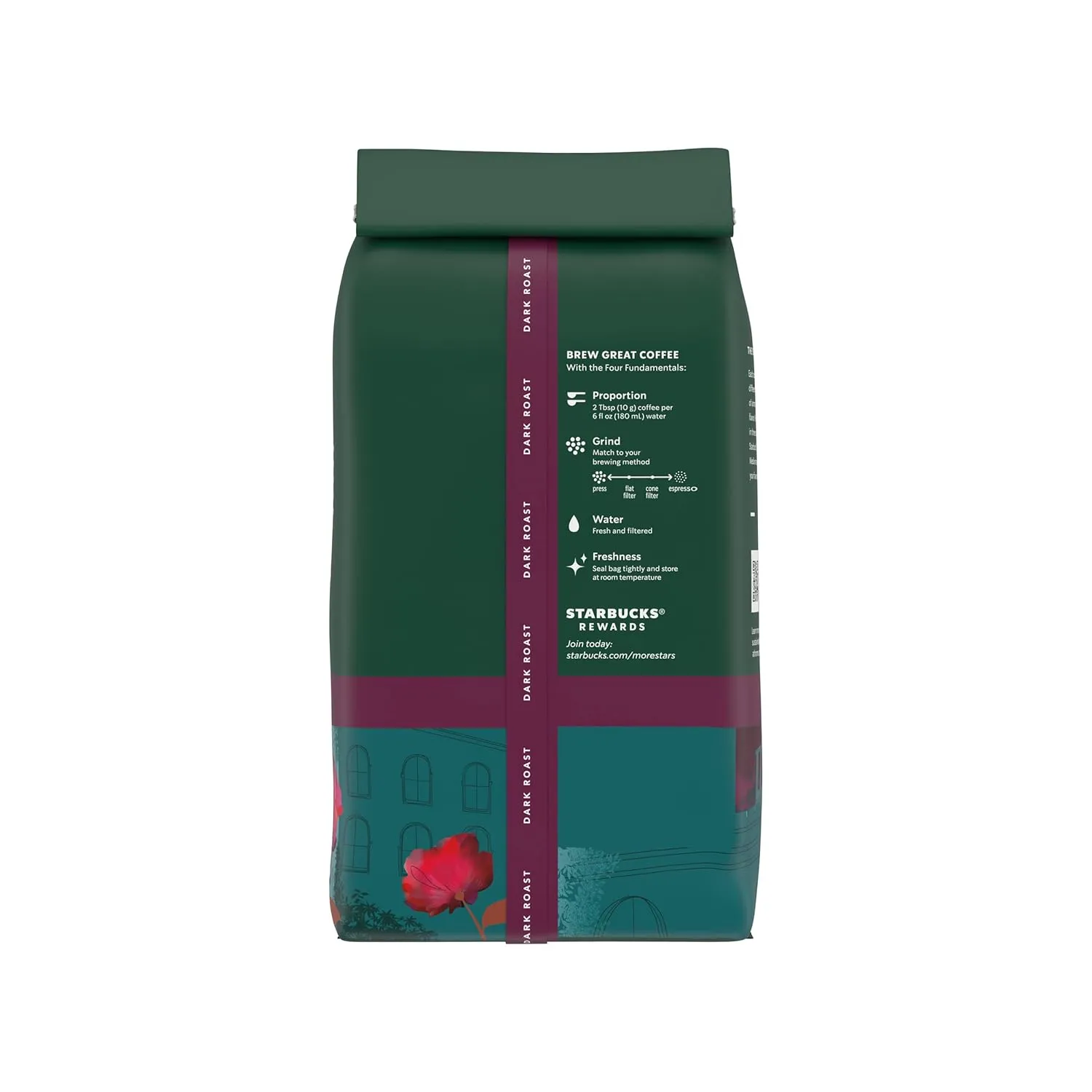 Starbucks Whole Bean Coffee, Dark Roast Coffee, Caffè Verona, 100% Arabica, 6 bags (12 oz each)