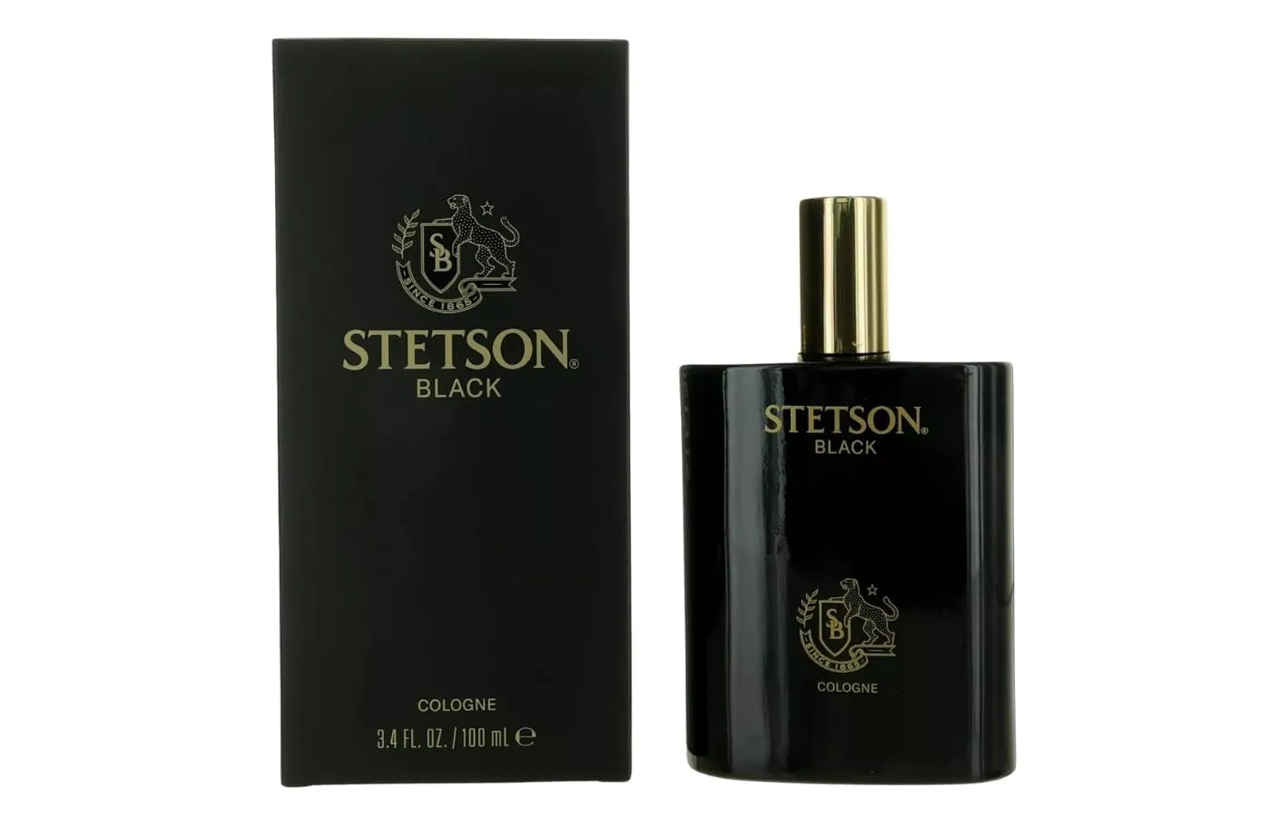 Stetson Black - Original Cologne for Men - Masculine Woody, Dark and Spicy Scent with Fragrance Notes of Sandalwood, Spices, and Suede - 3.4 Fl Oz