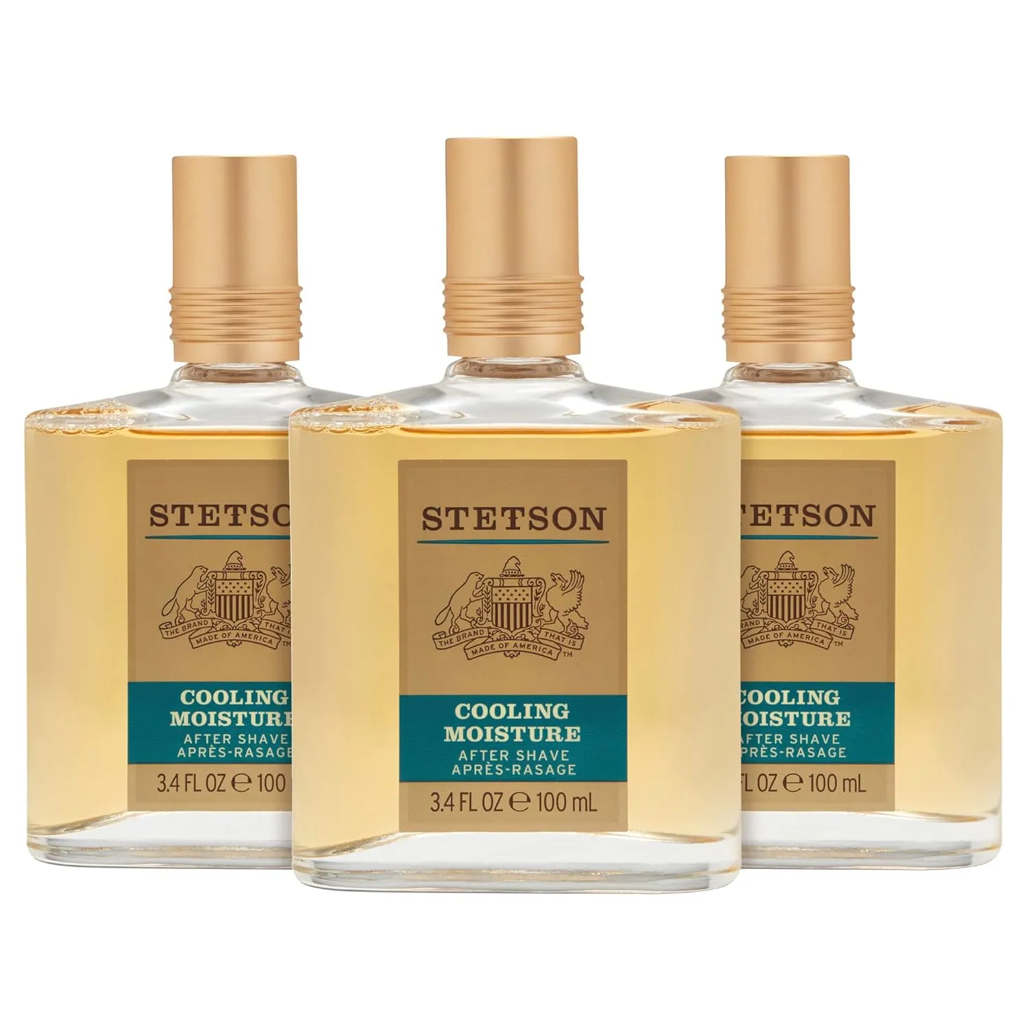 Stetson Original Cooling Moisture After Shave - Fragrance Notes of Citrus, Honey, and Sage - 3.4 Fl Oz - Pack of 3