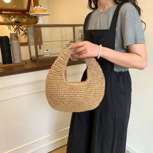 Straw Purses for Women Paper Straw Small Tote Bag Top-handle Bag Crossbody Shoulder Bags for Beach Summer Travel