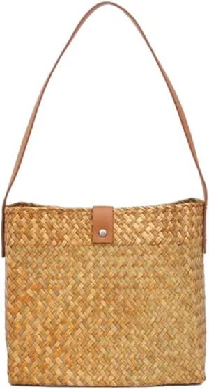 Straw Purses for Women Sea Grass Straw Tote Bag Chic Handbag for Beach Summer Travel 2025