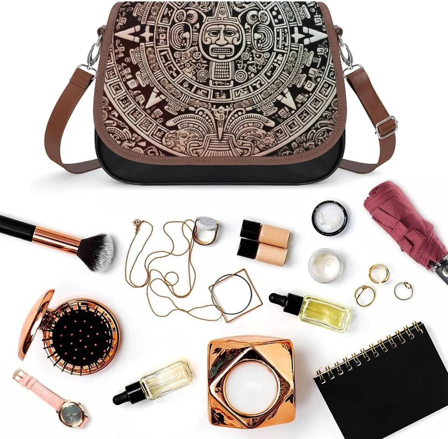 Sugar Skulls Crossbody Bags for Women,PU Leather Tote Bag for Women,Shoulder Bag Purse for Work Shopping Travel