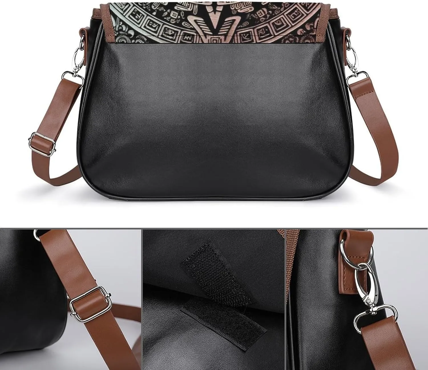 Sugar Skulls Crossbody Bags for Women,PU Leather Tote Bag for Women,Shoulder Bag Purse for Work Shopping Travel