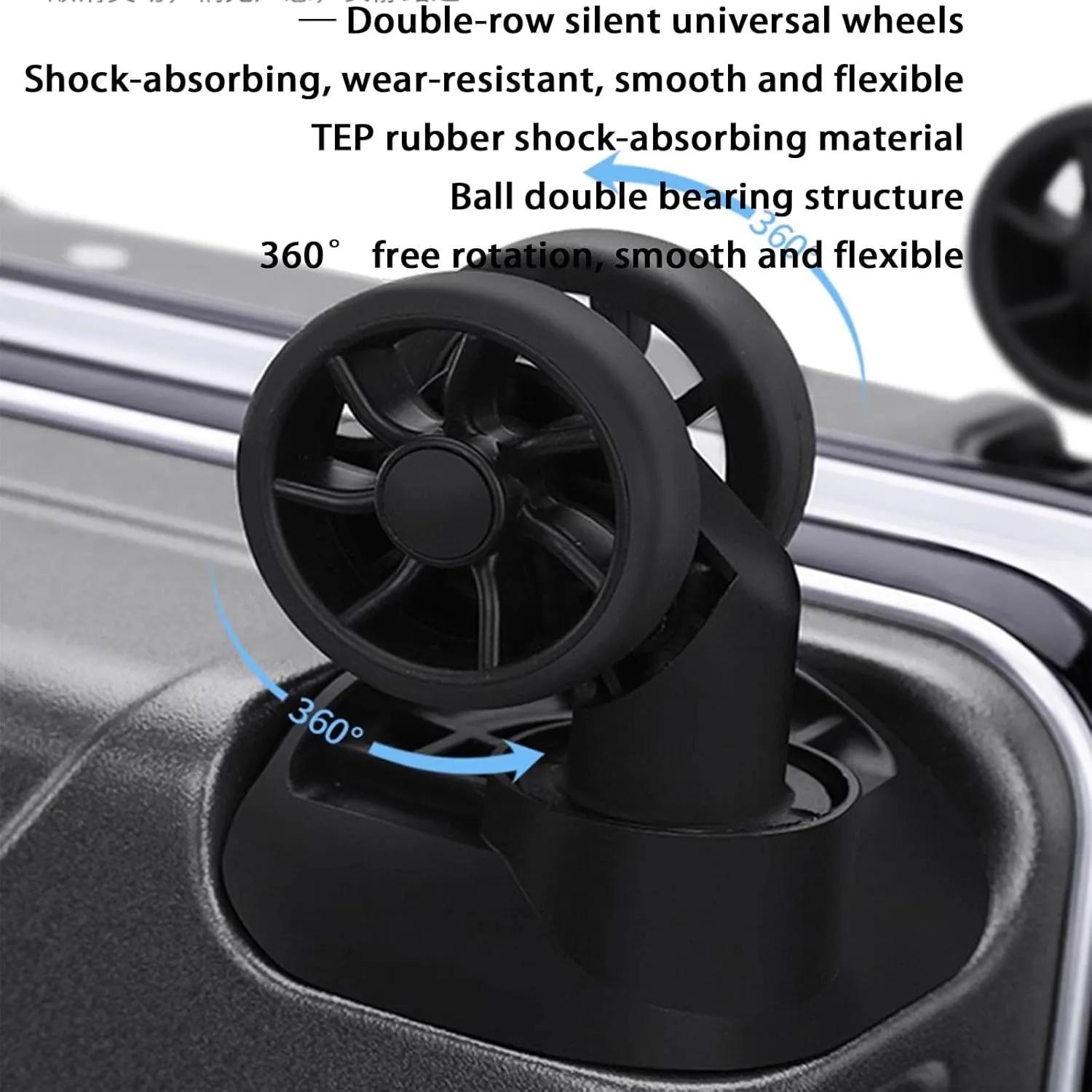 Suitcase Luggage with Spinner Wheels, Aluminum Frame Trolley Case, Dual Charging Ports, Combination Lock, 20in/22in/24in/26in Carry On,Black-20 in (Black 24 in)