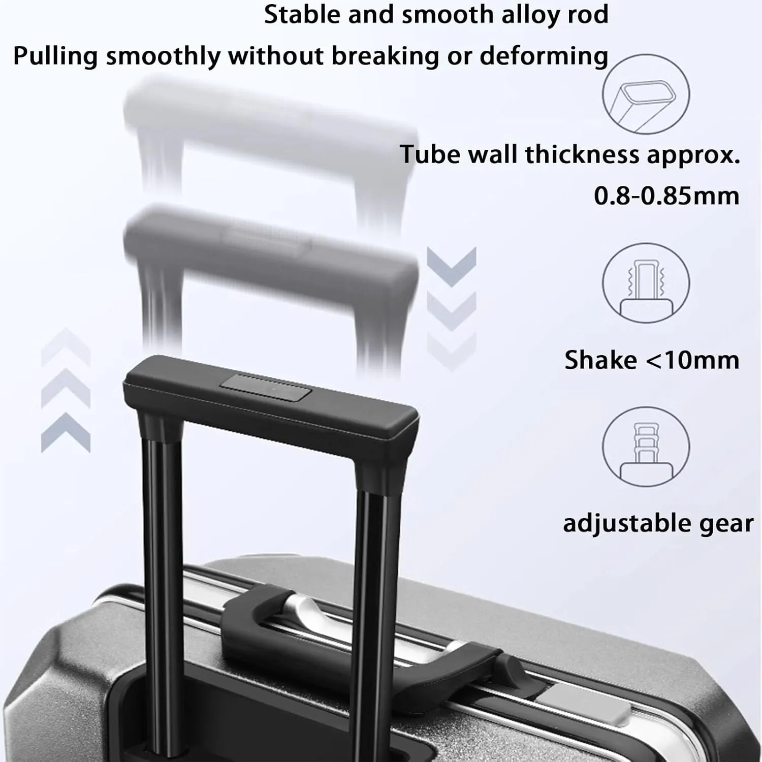 Suitcase Luggage with Spinner Wheels, Aluminum Frame Trolley Case, Dual Charging Ports, Combination Lock, 20in/22in/24in/26in Carry On,Black-20 in (Gold 24 in)