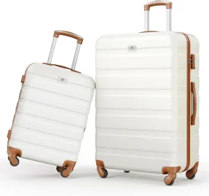 Suitour 2 Piece Luggage Sets,Hard Shell Carry on Luggage and Lightweight 27 inch Checked Luggage for Travel (19 in/27in)