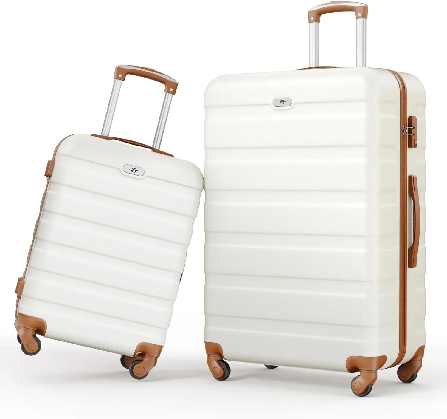 Suitour 2 Piece Luggage Sets,Hard Shell Carry on Luggage and Lightweight 27 inch Checked Luggage for Travel (19 in/27in)