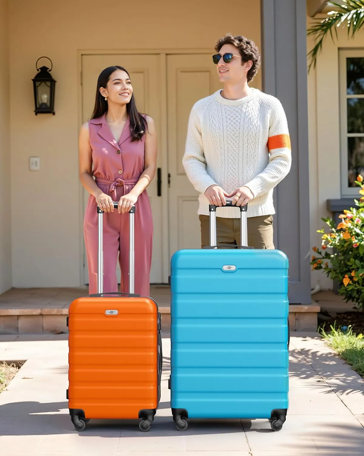 Suitour Luggage Sets 2 piece, Lightweigh Luggage Set with Spinner Wheels, 19/27 inch Travel Suitcase Set