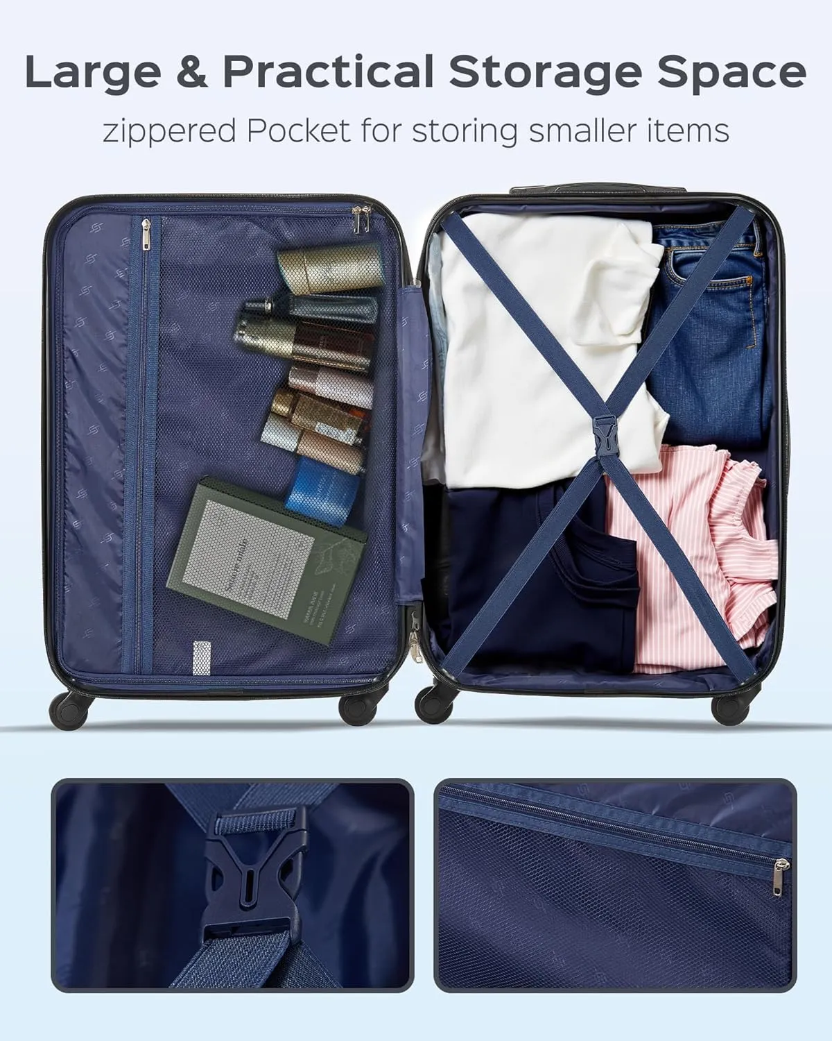 Suitour Luggage Sets 2 piece, Lightweight Luggage Set with Spinner Wheels, 19/27 inch Travel Suitcase Set