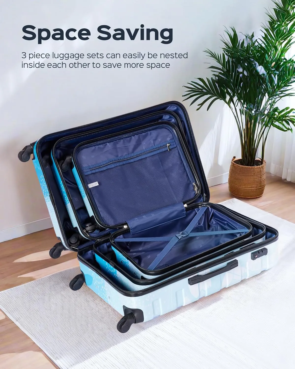Suitour Luggage sets 2 piece,Hardside Lightweight 20 inch Carry on Suitcase and 28 inch Luggage with Spinner Wheels(20in/28in)
