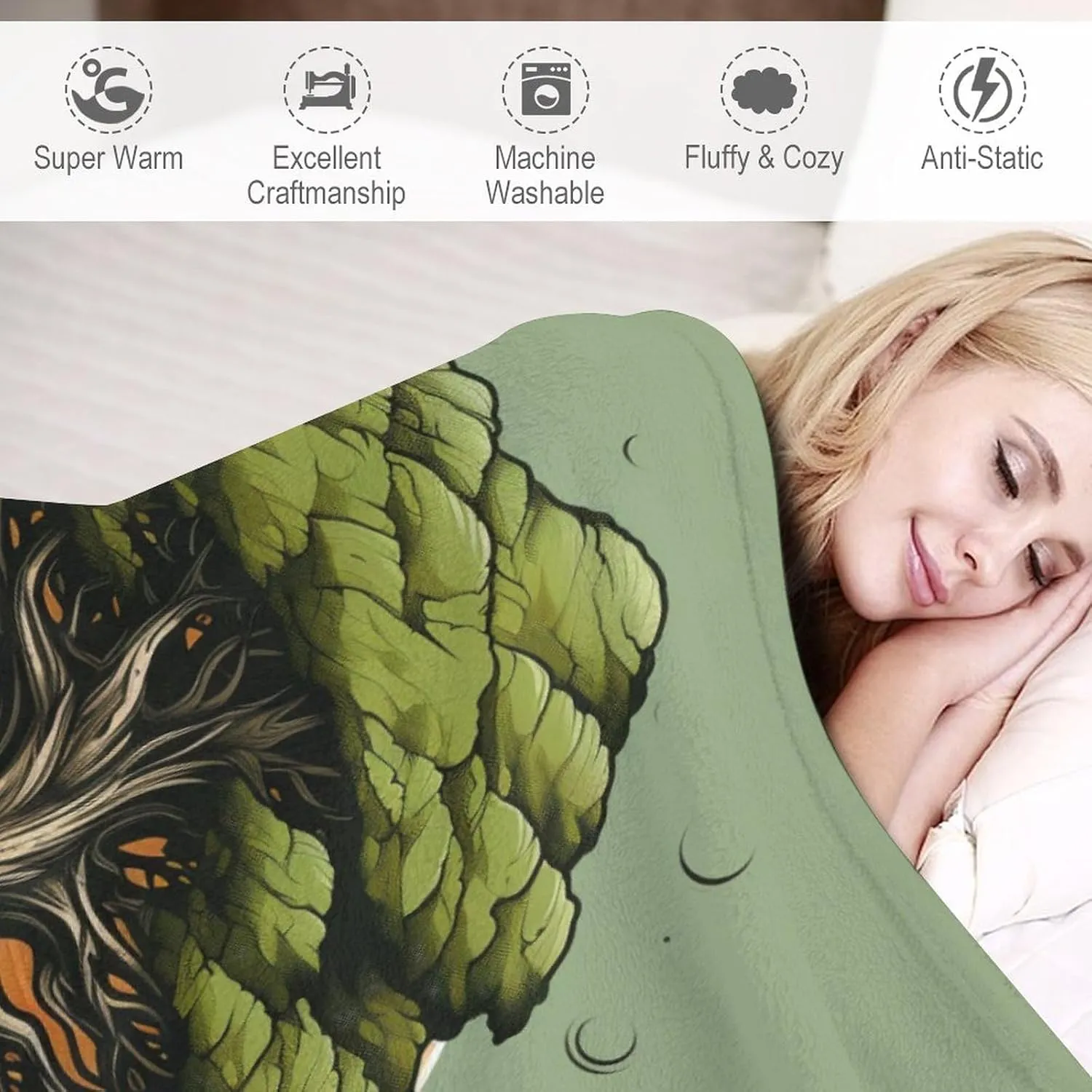 Summer Throw Blanket Camper Morden Trailer Travel with Tree Lightweight Super Soft Cozy Luxury Bed Blanket Microfiber Rustic Funny Cute Cartoon Drawing Travel Trailer Camper Blanket 40"x50"