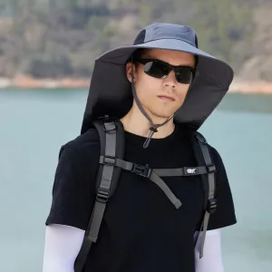 Sun Hat for Men Women with Neck Flap,UPF 50  UV Protective Hiking Fishing Hats,Wide Brim Sun Hat for Women&Men