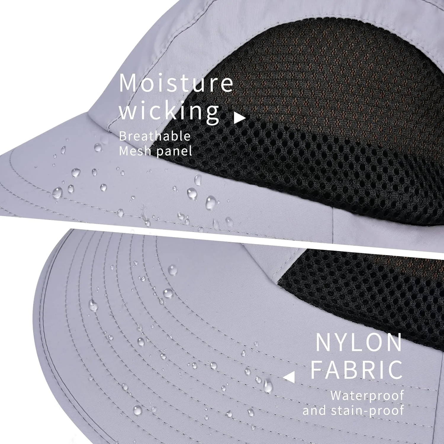 Sun Hat for Men Women with Neck Flap,UPF 50  UV Protective Hiking Fishing Hats,Wide Brim Sun Hat for Women&Men