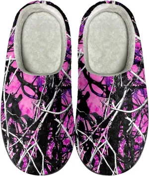 Suobstales Men Slippers Indoor Outdoor House Shoes Slip On Fall Winter Warm Bedroom Slippers for Women