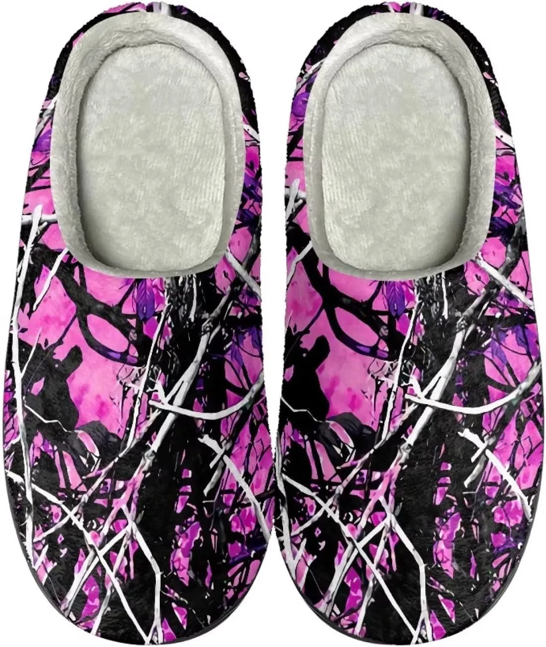 Suobstales Men Slippers Indoor Outdoor House Shoes Slip On Fall Winter Warm Bedroom Slippers for Women