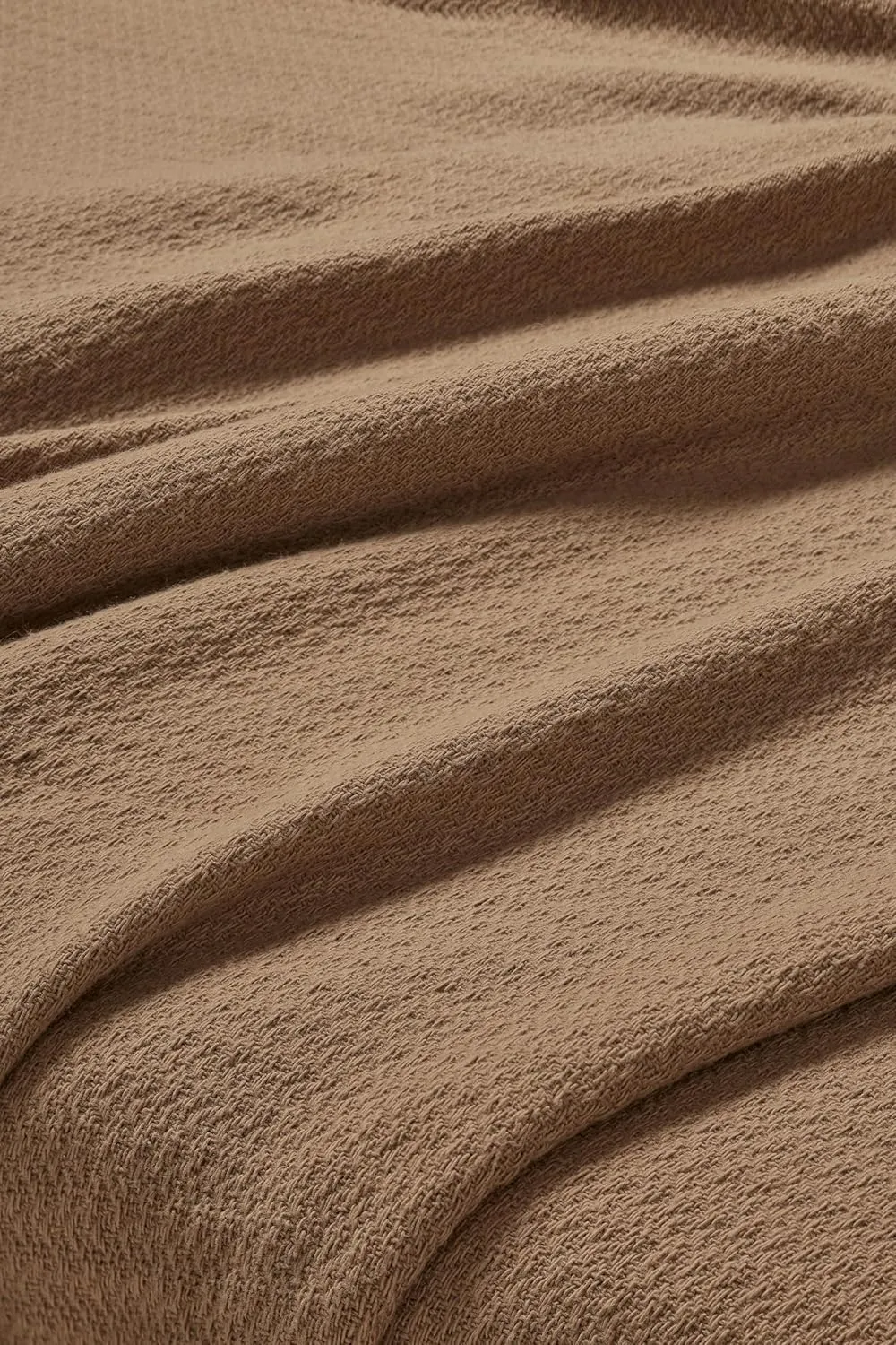 Superior Waffle Weave Cotton Blanket, Perfect for Bedroom, Living Room, Couch, Picnics, Travel, Beach, or Camping, Comfy Blanket, Bedroom Decor, Essentials, Honeycomb Knit, Full/Queen, Camel