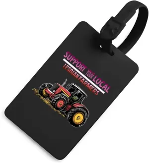 Support Your Local Lesbian Farmers Luggage Tag for Suitcase Funny Bag Tags Travel Identify Labels