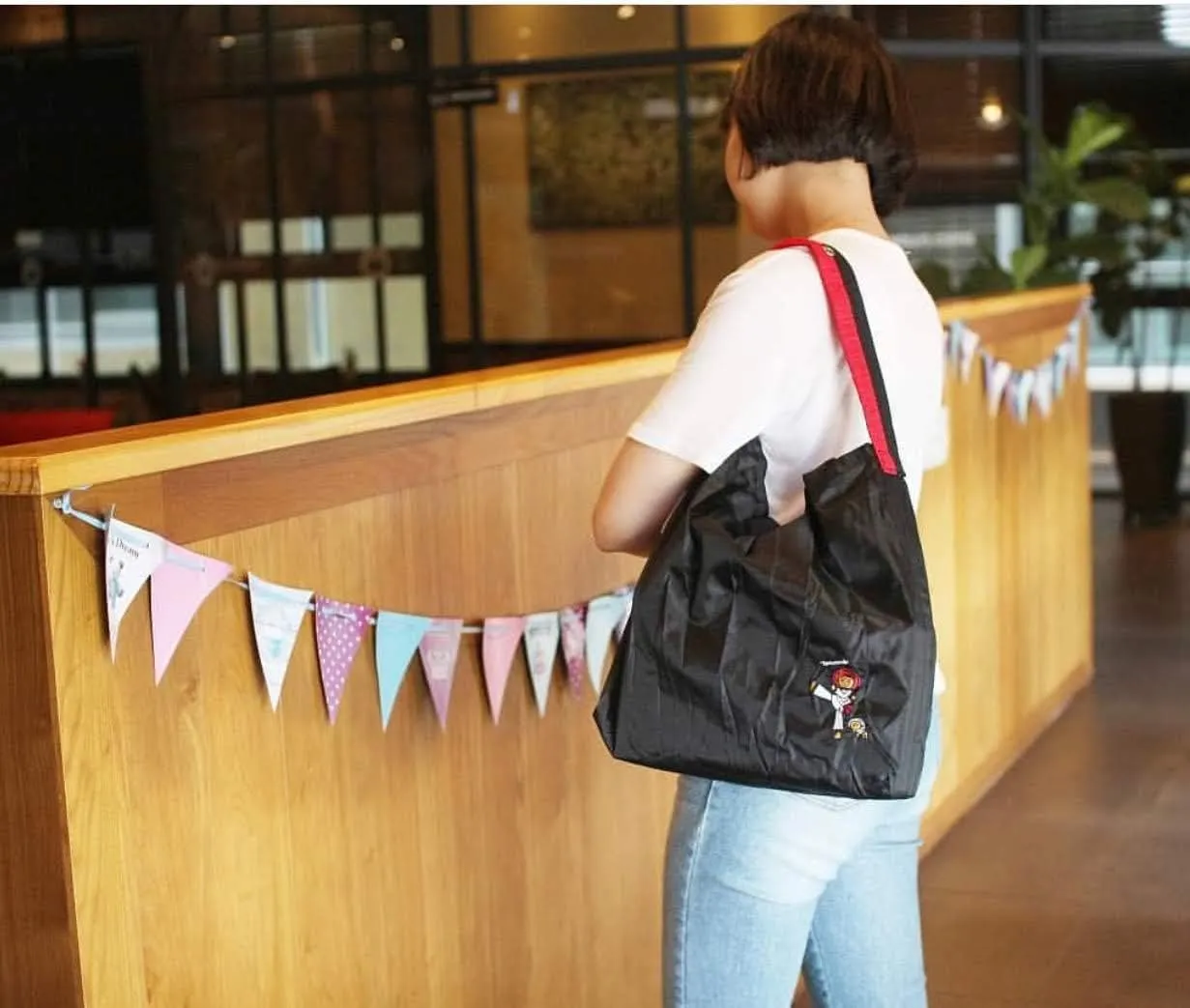 Taekwondo Belt Tote Bag Foldable Shopping Bag with Taekwondo Inspired Design Sturdy Belt Handles