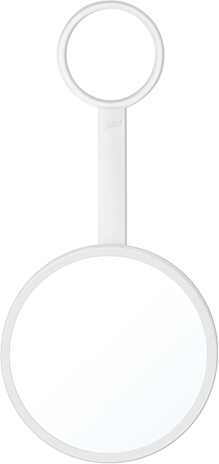 TAILI Shower Mirror Fogless for Shaving, Removable Anti Fog Wall Hanging Mirror for Travel Camping, Adjustable Shower & Bathroom Accessories, Shatterproof - for Men and Women(White)
